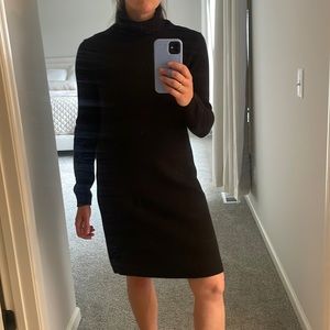 Women’s long sleeve classic turtleneck sweater dress
